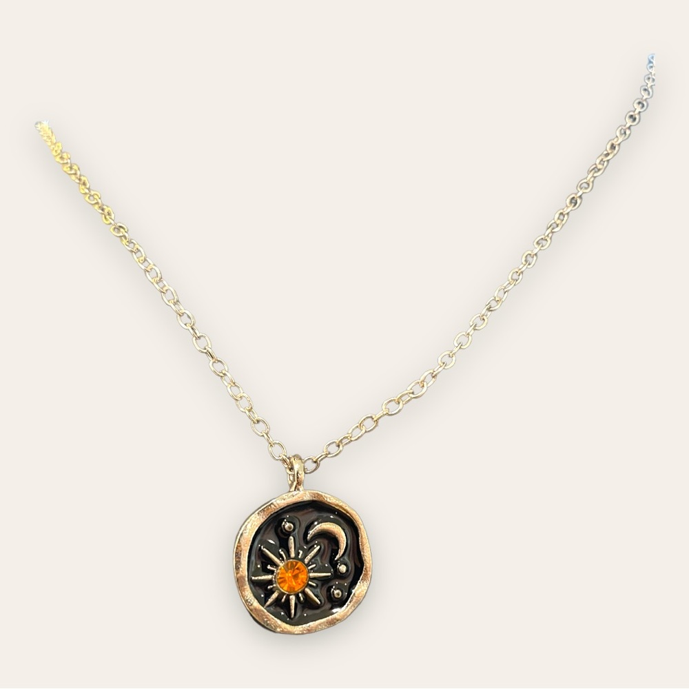 Sun & Moon Pendant Necklace